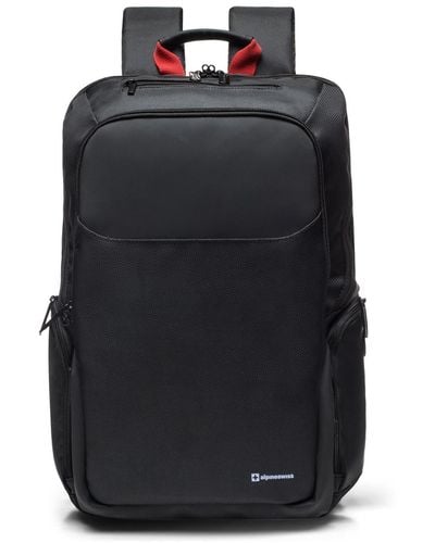 Alpine Swiss 16a Laptop Backpack Slim Travel Computer Bag Business Daypack - Black