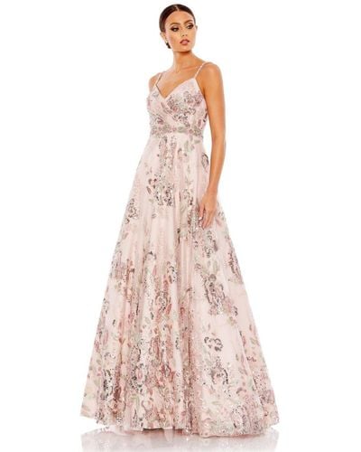 Mac Duggal Embellished A Line Gown - Pink