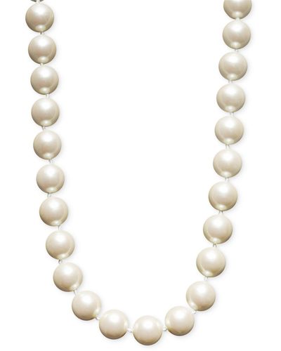 Charter Club Imitation 14mm Pearl Collar Necklace - White