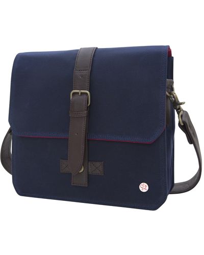Token Waxed Carroll Shoulder Bag - Blue