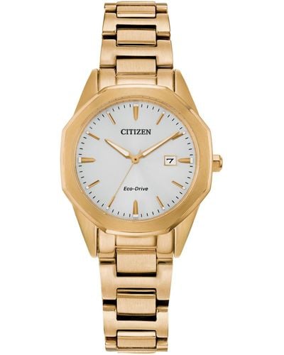 Citizen Eco-drive Corso -tone Stainless Steel Bracelet Watch 28mm - Metallic