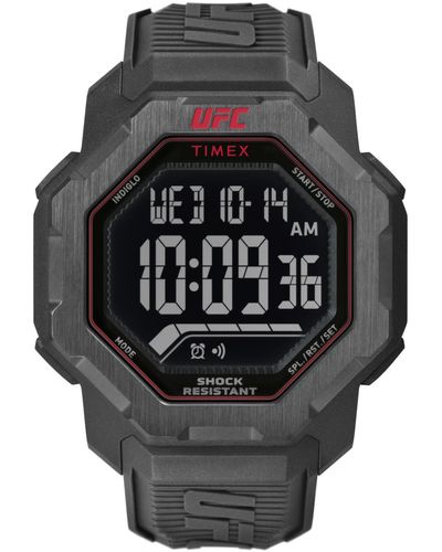 Timex Ufc Knockout Digital Polyurethane Watch - Black