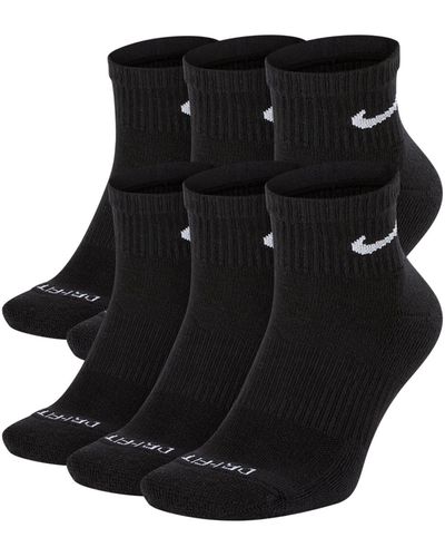 Nike 6-pk. Dri-fit Quarter Socks - Black