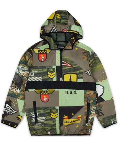 Reason Military-inspired Pullover Jacket - Green