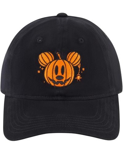 Disney Mickey Mouse Pumpkin Head With Plaid Underbrim Hat - Blue