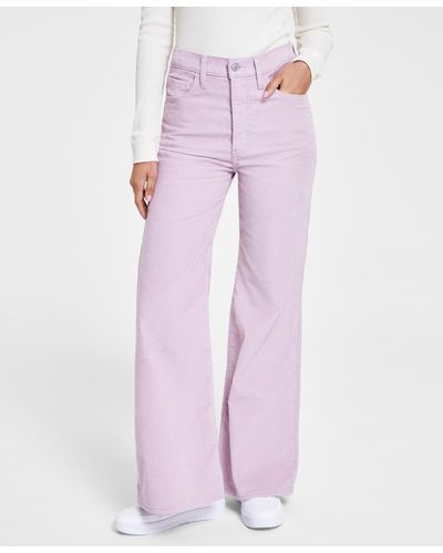 Levi's Ribcage Bell High-rise Flare-leg Corduroy Jeans - Pink