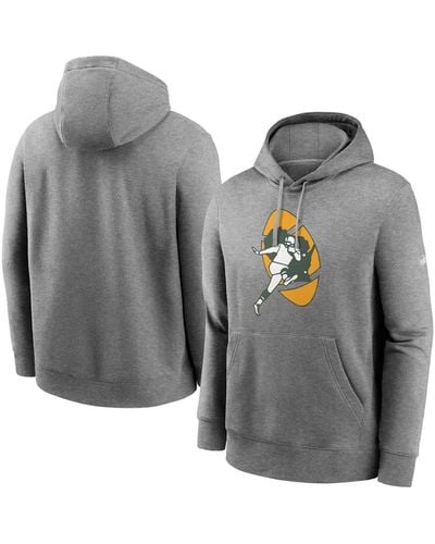 Men's Nike Heathered Gray New Orleans Saints Rewind Club Fleece Pullover Hoodie