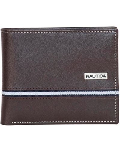 Nautica Bifold Leather Wallet - Gray