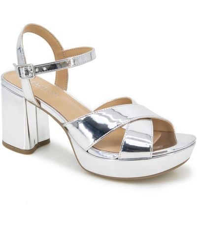 Kenneth Cole Reeva Platform Dress Sandals - Metallic