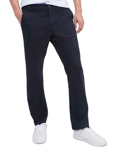 Tommy Hilfiger Big & Tall Th Flex Stretch Custom-fit Chino Pants - Blue