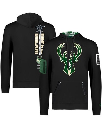 FISLL And X History Collection Milwaukee Bucks Pullover Hoodie - Black