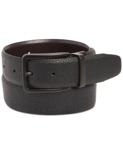 Kenneth Cole Stretch Reversible Faux-leather Belt - Black