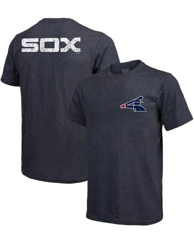 Majestic Chicago White Sox Throwback Logo Tri-blend T-shirt - Blue