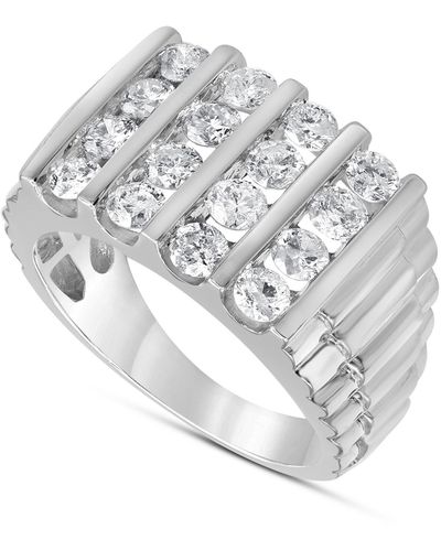 Macy's Diamond Vertical Cluster Ring (2 Ct. T.w. - Metallic