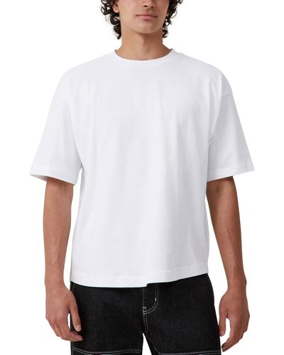 Cotton On Box Fit Scooped Hem Short Sleeve T-shirt - White
