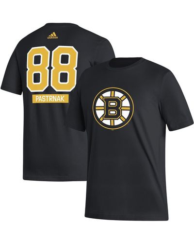 adidas David Pastrnak Boston Bruins Fresh Name And Number T-shirt - Black