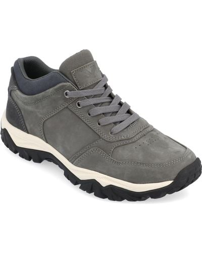 Territory Beacon Casual Leather Sneakers - Gray