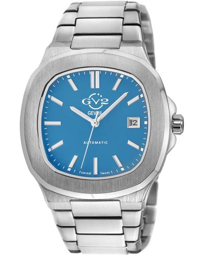 Gevril Potente Automatic -tone Stainless Steel Bracelet Watch 40mm - Blue