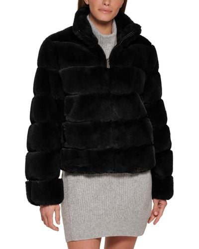Calvin Klein Faux-fur Coat - Black