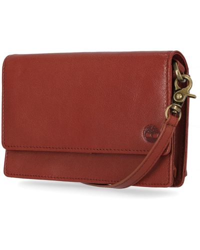 Timberland Rfid Leather Crossbody Bag Wallet Purse - Brown