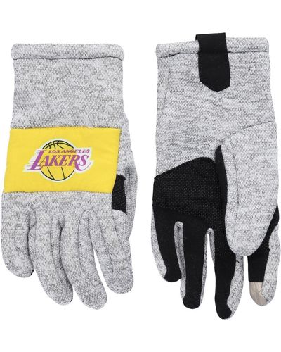 FOCO Los Angeles Lakers Team Knit Gloves - White