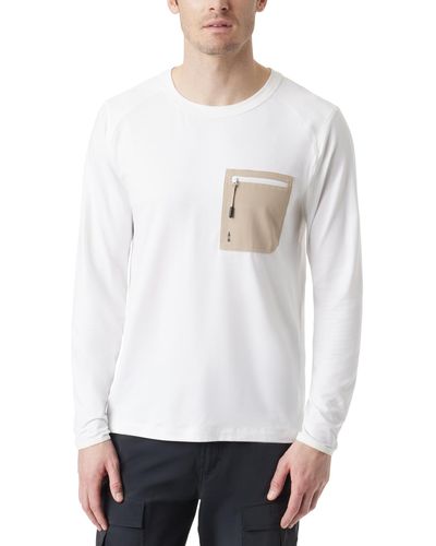 BASS OUTDOOR Long-sleeve Utili-tee T-shirt - White