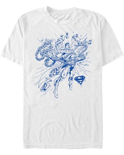 Fifth Sun Dc Superman Breaking Chains Short Sleeve T-shirt - White