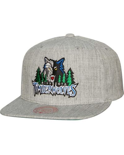 Mitchell & Ness Minnesota Timberwolves Hardwood Classics 2.0 Snapback Hat - Gray