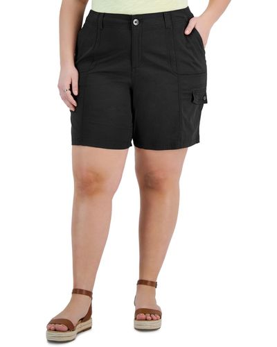 Style & Co. Plus Size Cargo Shorts - Black