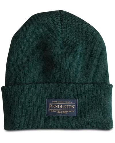Pendleton Foldover Cuff Logo Beanie - Green