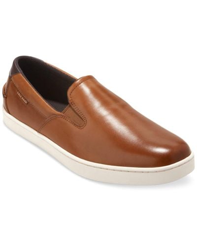 Cole Haan Nantucket Slip-on Deck Shoes - Brown