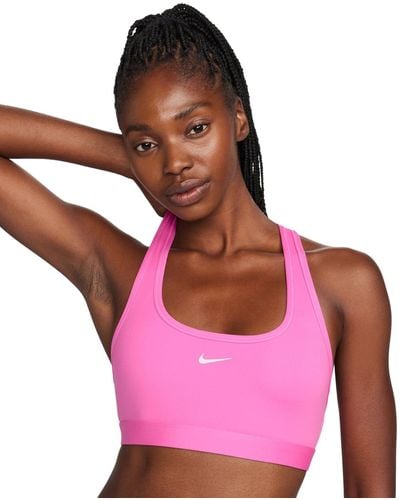 Nike Swoosh Light-support Non-padded Sports Bra - Pink