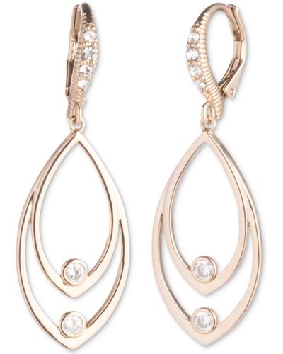 Givenchy Gold-tone Crystal Pave Open Drop Earrings - Metallic