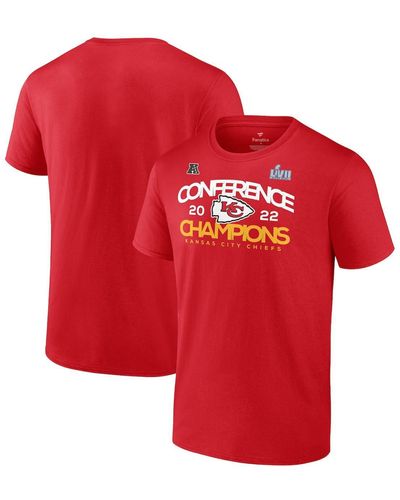 Fanatics Kansas City Chiefs 2022 Afc Champions Shadow Cast T-shirt - Red