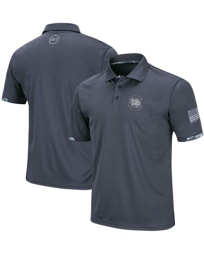 Colosseum Athletics Big And Tall South Carolina Gamecocks Oht Military-inspired Appreciation Digital Camo Polo Shirt - Blue