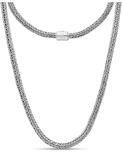 DEVATA Foxtail Round 5mm Chain Necklace - Metallic