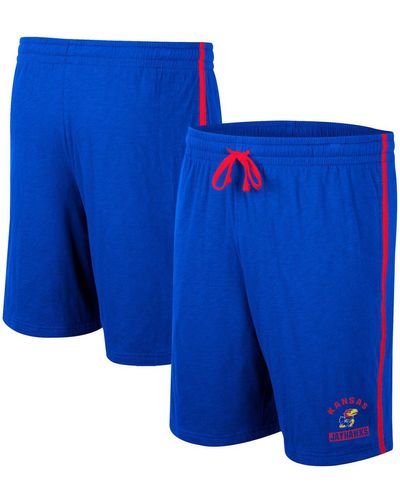 Colosseum Athletics Kansas Jayhawks Thunder Slub Shorts - Blue