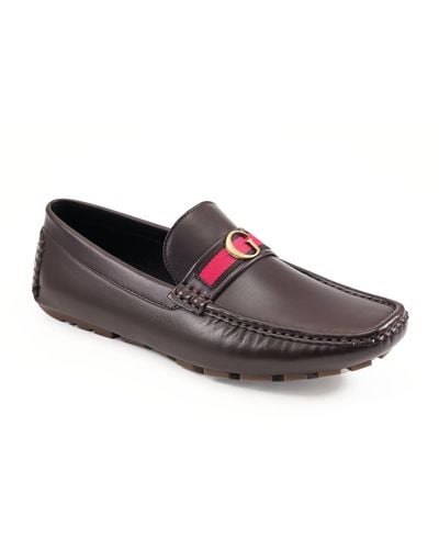 Guess Aurolo Moc Toe Slip On Driving Loafers - Brown