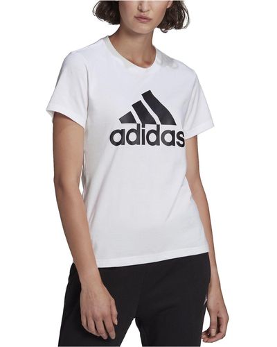 White adidas T-shirts for Women | Lyst