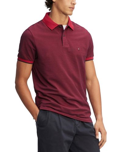 Tommy Hilfiger Wcc Regular-fit Tipped Polo Shirt - Red