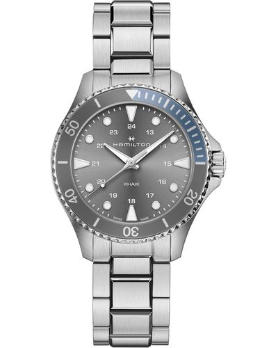 Hamilton Swiss Khaki Scuba Stainless Steel Bracelet Watch 37mm - Gray