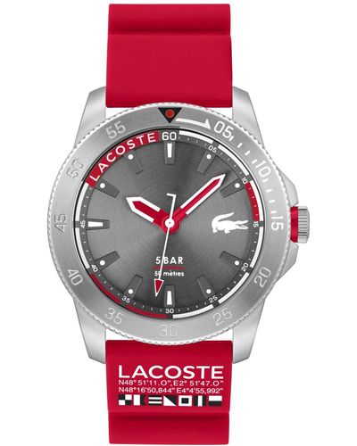 Lacoste Silicone Strap Watch 46mm - Gray