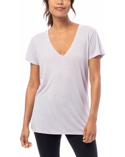 Macy's Alternative Apparel Slinky Jersey V-neck T-shirt - White
