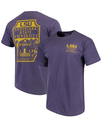 Image One Lsu Tigers Comfort Colors Campus Icon T-shirt - Purple