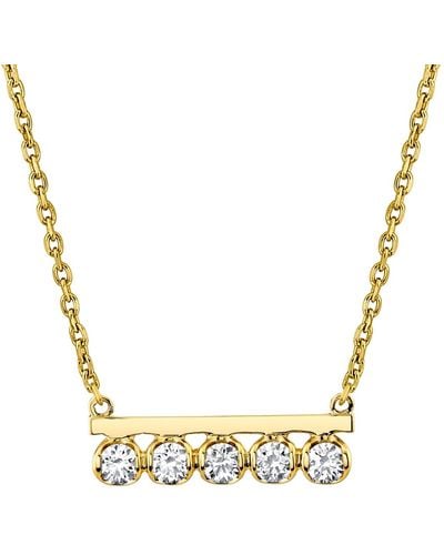 Sirena Diamond Bezel Bar 18" Pendant Necklace (1/2 Ct. T.w. - Metallic