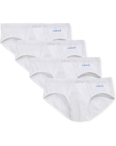 2xist 2(x)ist 4 Pack Stretch Cotton Bikini Briefs - White