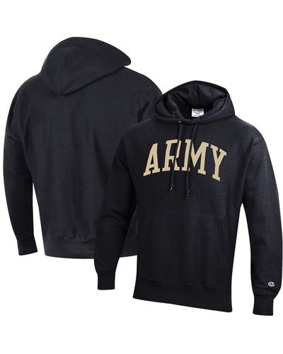 Champion Army Knights Team Arch Reverse Weave Pullover Hoodie - Black