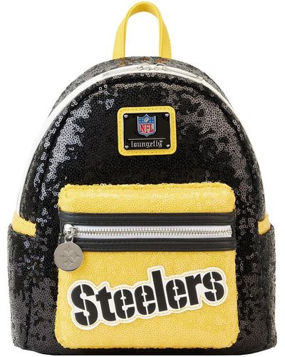 Loungefly And Pittsburgh Steelers Sequin Mini Backpack - Black