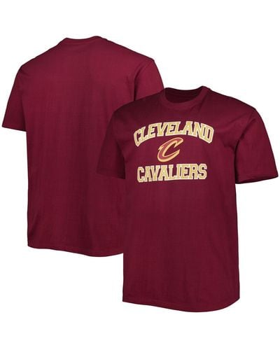 Profile Wine Cleveland Cavaliers Big & Tall Heart & Soul T-shirt - Red
