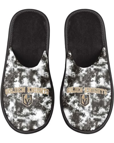 FOCO Vegas Golden Knights Iconic Logo Scuff Slippers - Black